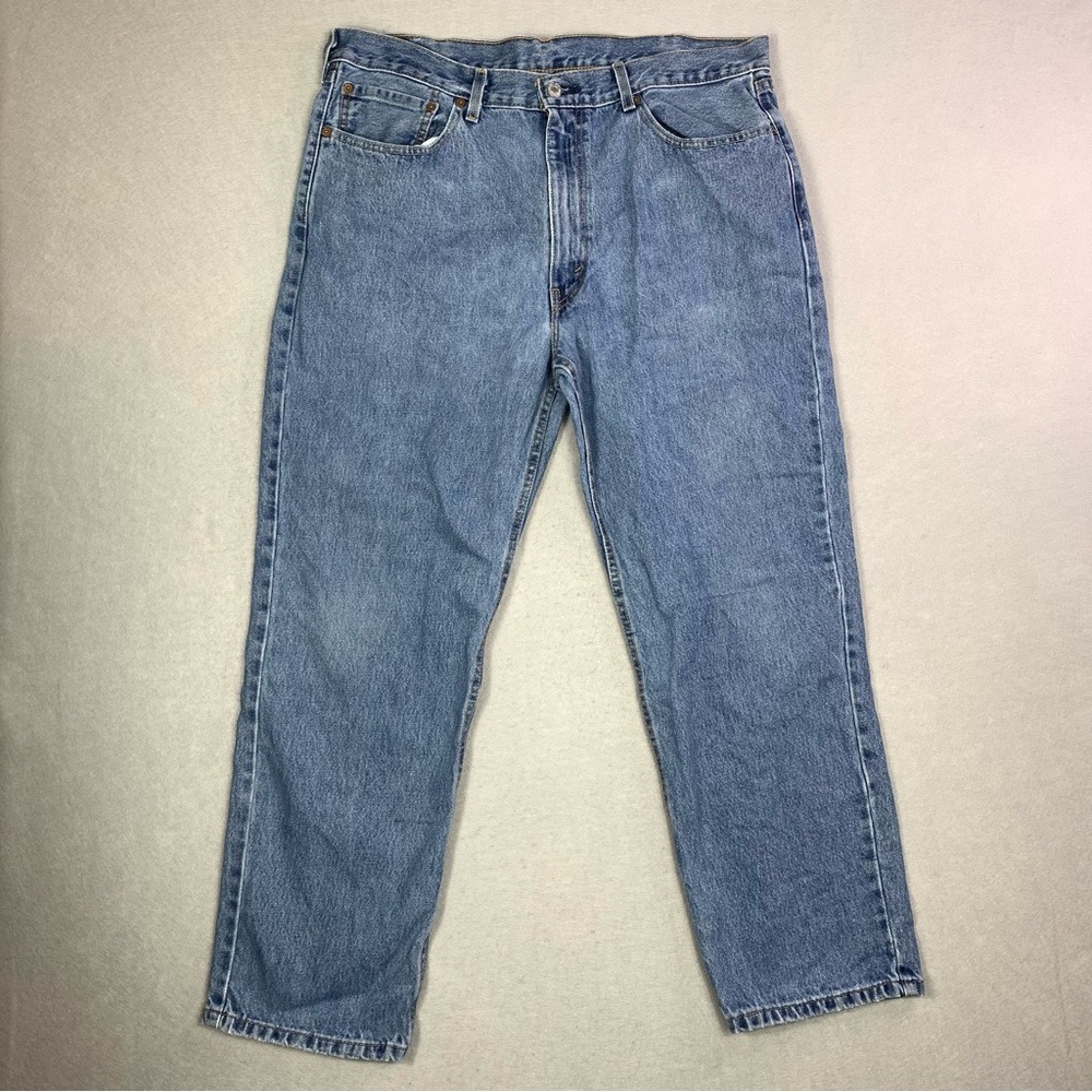 Levi's 550 Jeans Men's 38x30 Light Wash Straight Leg Denim Casual Basic Pants